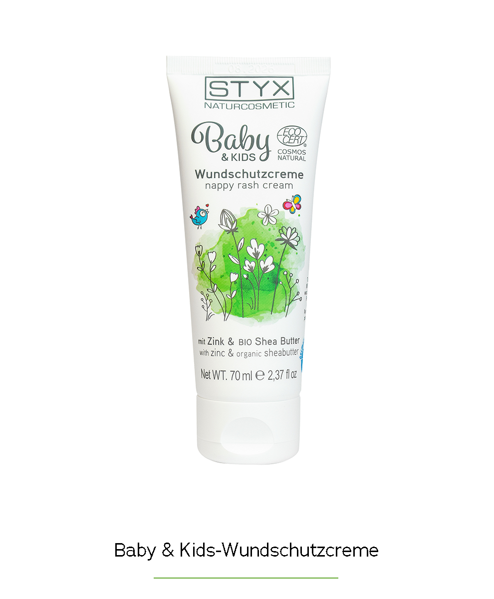Sanft beruhigend und sch&uuml;tzend ist die dermatologisch getestete Baby & Kids-Wundschutzcreme mit Zink und BIO Shea Butter.